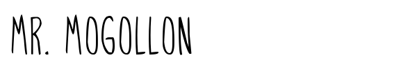 Mr. Mogollon font preview